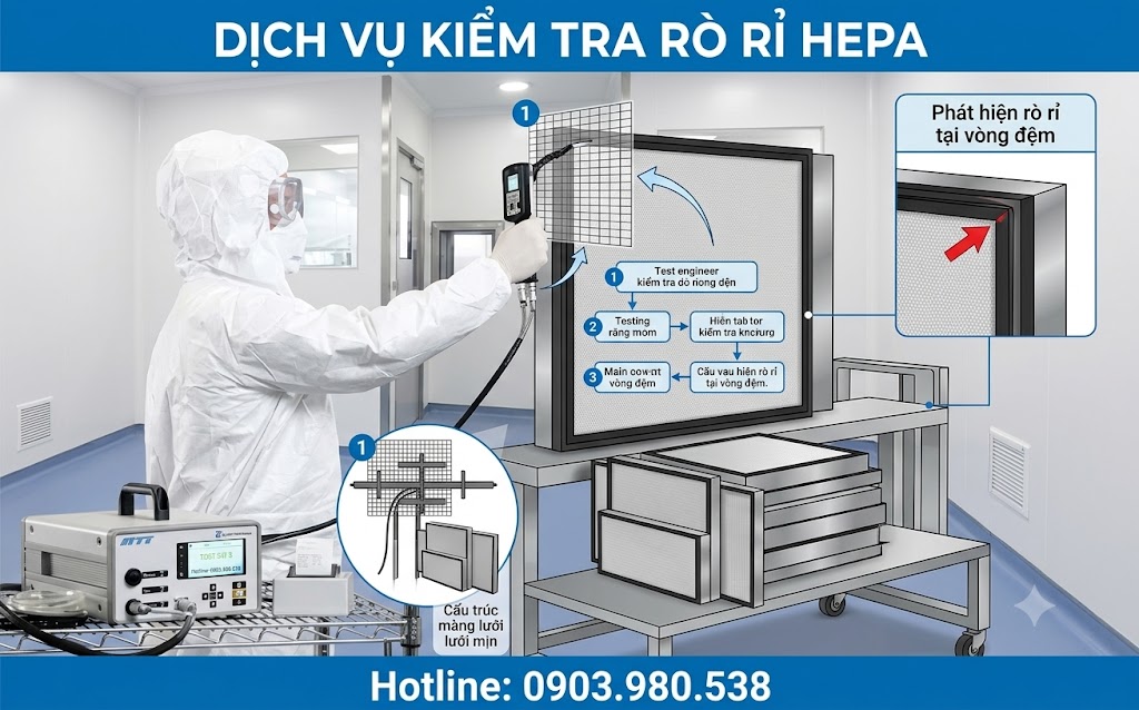 Dịch vụ kiểm tra rò rỉ HEPA