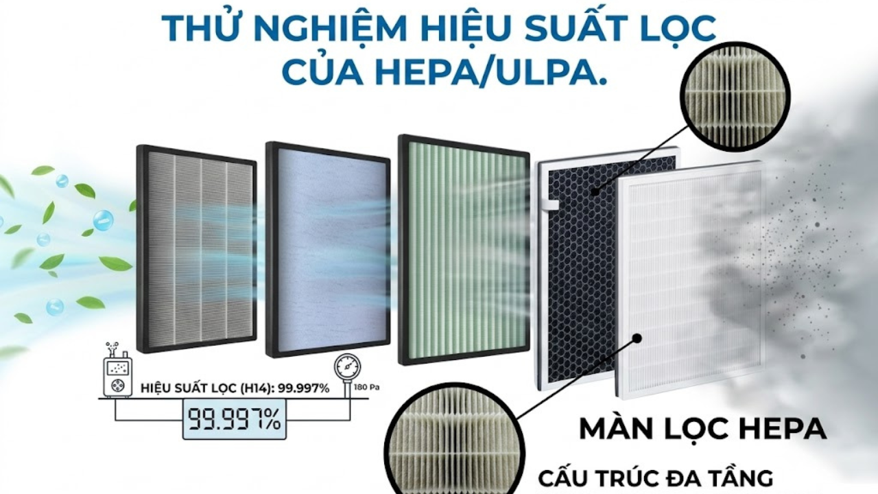Thử nghiệm hiệu suất lọc của HEPA/ULPA