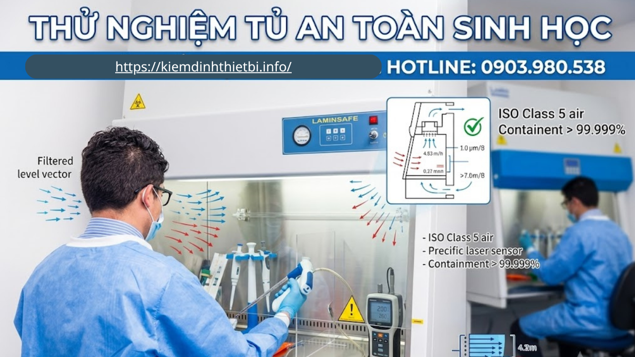 Thử nghiệm tủ an toàn sinh học