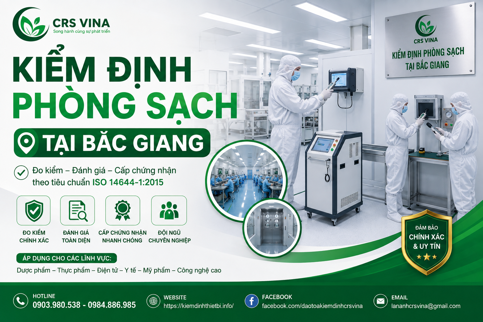 Kiểm định phòng sạch tại Bắc Giang