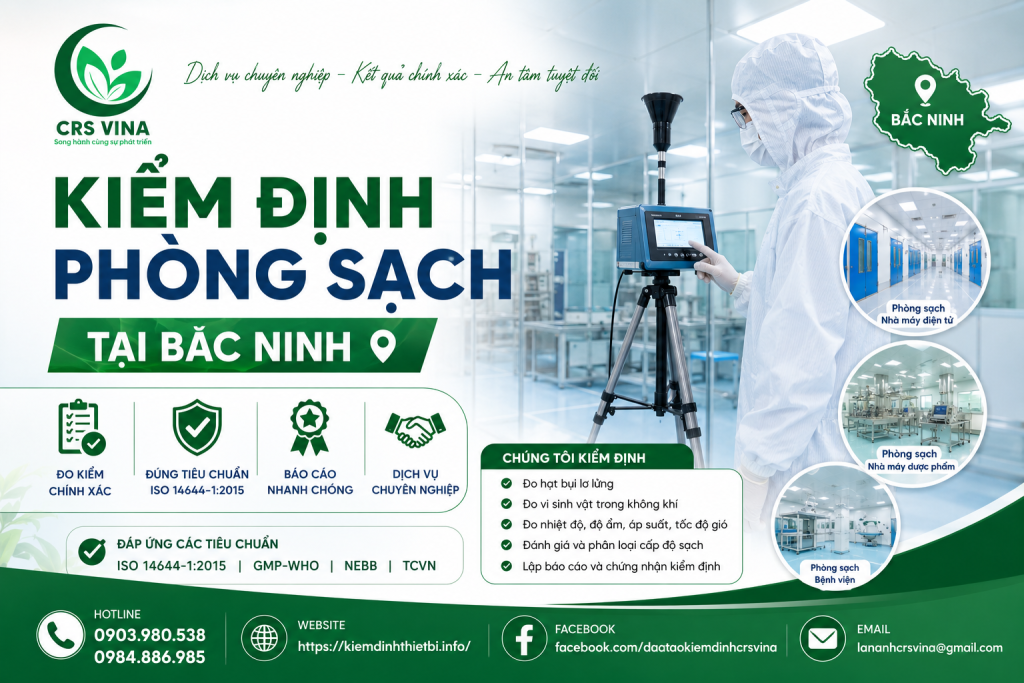 Kiểm định phòng sạch tại Bắc Ninh