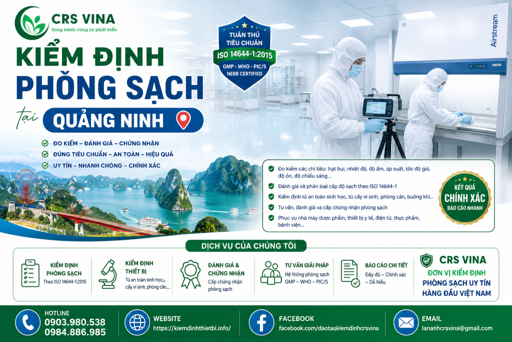 Kiểm định phòng sạch tại Quảng Ninh